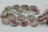 CNG5744 15.5 inches 25*35mm - 30*40mm freeform pink tourmaline beads