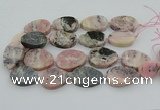 CNG5748 15.5 inches 25*35mm - 30*40mm freeform pink opal beads