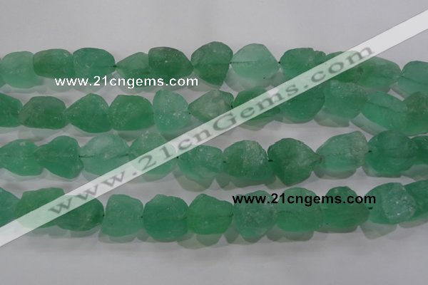 CNG575 15.5 inches 16*18mm nuggets green fluorite gemstone beads