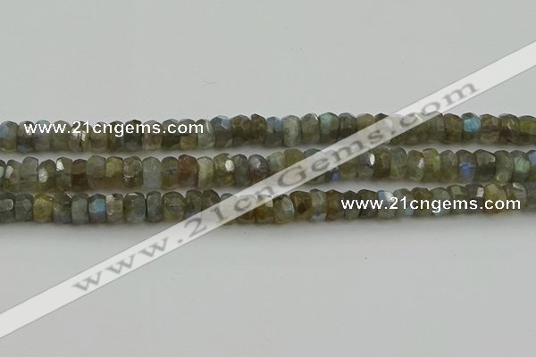 CNG5752 15.5 inches 6*9mm faceted nuggets labradorite beads