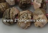 CNG5766 15.5 inches 12*16mm - 15*20mm faceted nuggets rhodochrosite beads