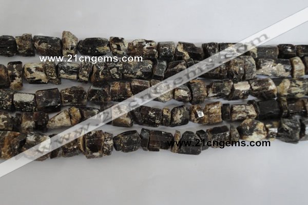 CNG577 5*10mm – 11*15mm nuggets black tourmaline gemstone beads