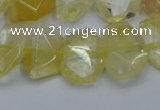 CNG5772 15.5 inches 12*16mm - 15*20mm faceted freeform citrine beads