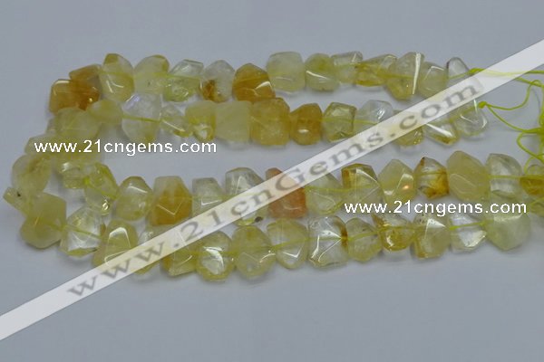 CNG5772 15.5 inches 12*16mm - 15*20mm faceted freeform citrine beads