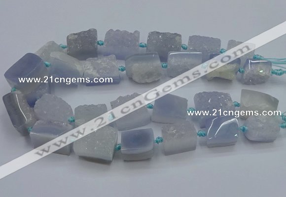 CNG5774 15.5 inches 15*20mm - 20*25mm freeform blue lace agate beads