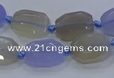 CNG5776 10*14mm - 12*16mm faceted freeform blue lace agate beads