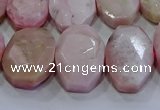 CNG5778 13*18mm - 15*20mm faceted freeform natural pink opal beads