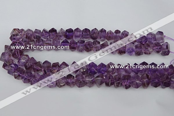 CNG5780 10*14mm - 12*16mm faceted nuggets amethyst beads