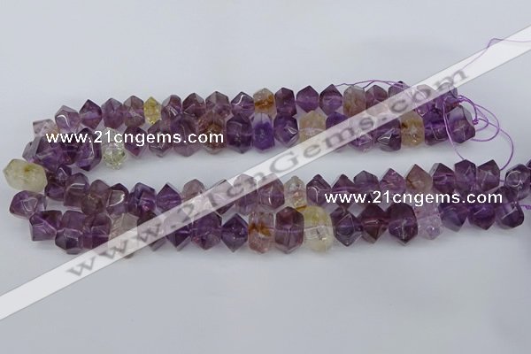 CNG5781 10*14mm - 12*16mm faceted nuggets amethyst beads