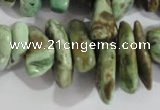 CNG579 15.5 inches 8*20mm nuggets african turquoise chips beads