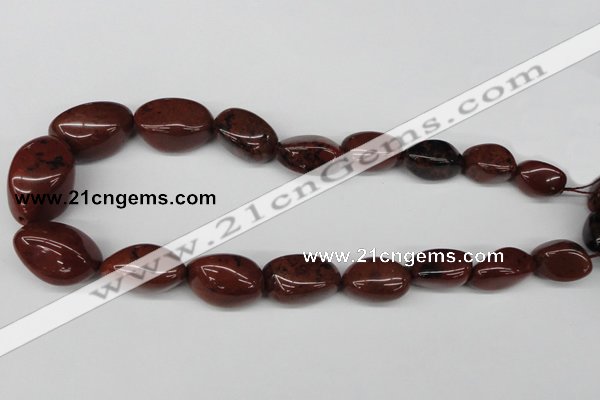 CNG58 15.5 inches 12*18mm - 20*35mm nuggets brecciated jasper beads