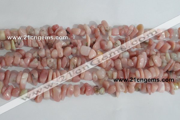 CNG580 15.5 inches 4*10mm nuggets pink opal gemstone chips beads