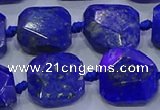 CNG5815 15.5 inches 10*12mm - 10*14mm faceted freeform lapis lazuli beads