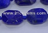 CNG5817 15.5 inches 10*14mm - 12*16mm faceted freeform lapis lazuli beads