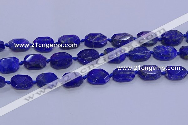 CNG5817 15.5 inches 10*14mm - 12*16mm faceted freeform lapis lazuli beads