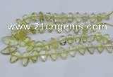 CNG5826 15.5 inches 8*18mm - 13*30mm freeform lemon quartz beads