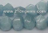 CNG5830 15.5 inches 12*16mm - 13*18mm faceted nuggets aquamarine beads