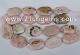 CNG5837 15.5 inches 20*30mm - 35*45mm faceted freeform rhodochrosite beads