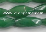 CNG584 15.5 inches 14*33mm faceted nuggets green aventurine beads