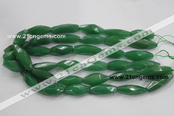 CNG584 15.5 inches 14*33mm faceted nuggets green aventurine beads