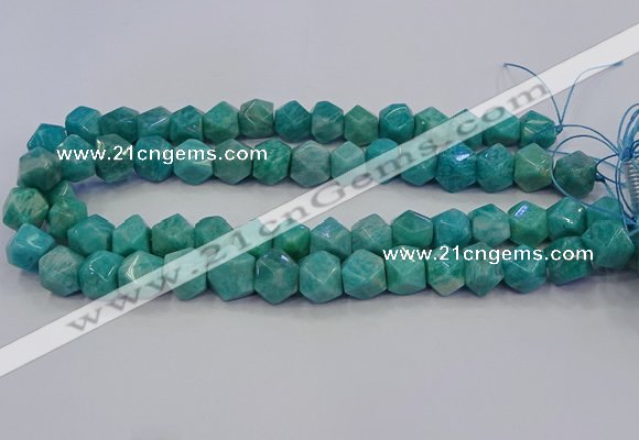 CNG5841 15.5 inches 10*12mm - 12*14mm faceted nuggets amazonite beads