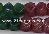 CNG5852 10*14mm - 12*16mm faceted nuggets mixed strawberry quartz beads