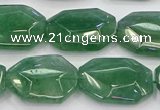 CNG5855 15*20mm - 20*25mm faceted freeform green strawberry quartz beads