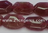 CNG5856 15*20mm - 20*25mm faceted freeform strawberry quartz beads