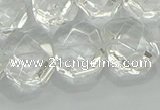 CNG5860 15.5 inches 8*12mm - 12*16mm faceted freeform white crystal beads