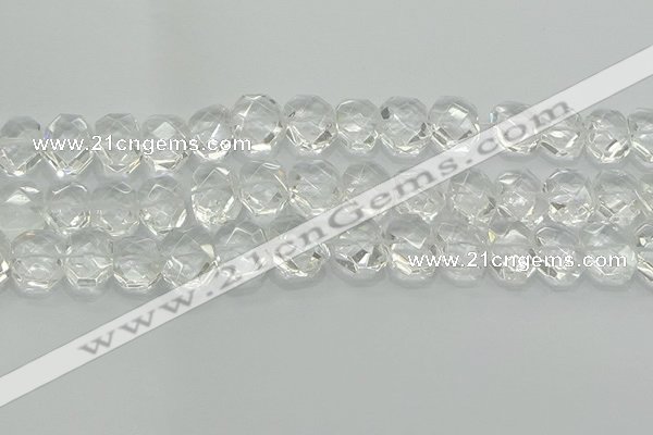 CNG5860 15.5 inches 8*12mm - 12*16mm faceted freeform white crystal beads