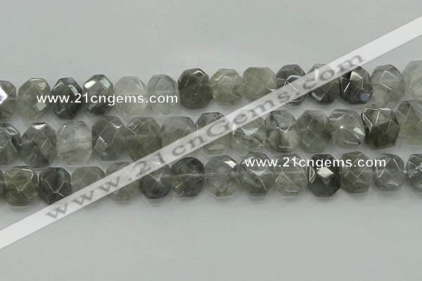 CNG5870 15.5 inches 8*12mm - 12*16mm faceted freeform cloudy quartz beads