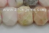 CNG5873 8*12mm - 12*16mm faceted freeform natural pink opal beads