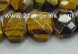 CNG5875 8*12mm - 12*16mm faceted freeform yellow tiger eye beads