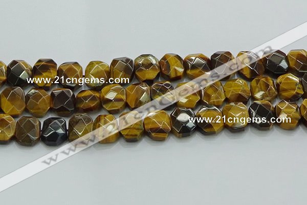 CNG5875 8*12mm - 12*16mm faceted freeform yellow tiger eye beads