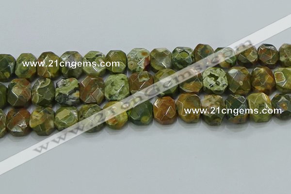 CNG5876 15.5 inches 8*12mm - 12*16mm faceted freeform rhyolite beads