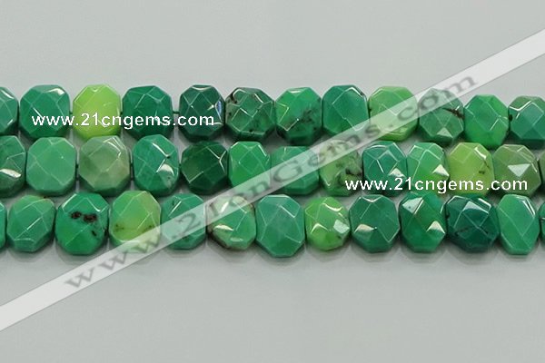 CNG5877 15.5 inches 8*12mm - 12*16mm faceted freeform grass agate beads