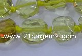 CNG5880 15.5 inches 10*12mm - 10*14mm faceted freeform lemon quartz beads