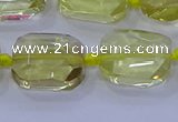 CNG5881 15.5 inches 10*14mm - 12*16mm faceted freeform lemon quartz beads