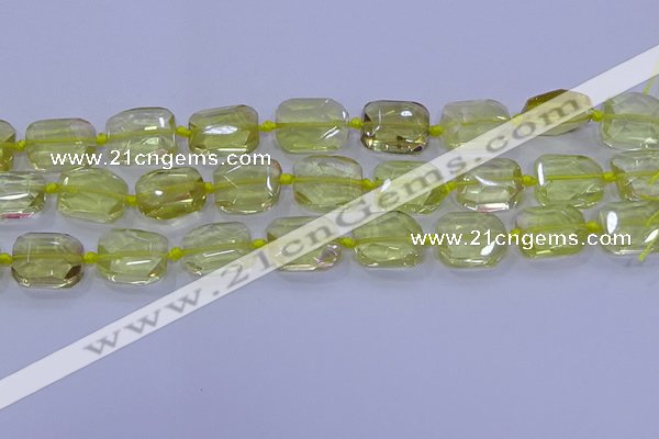 CNG5881 15.5 inches 10*14mm - 12*16mm faceted freeform lemon quartz beads