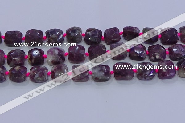 CNG5886 15.5 inches 10*12mm - 10*14mm faceted freeform tourmaline beads