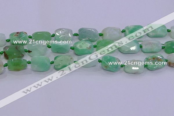 CNG5898 10*14mm - 12*16mm faceted freeform Australia chrysoprase beads