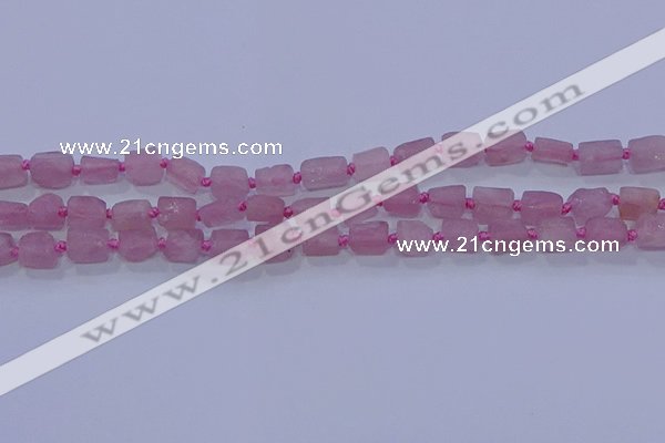 CNG5901 4*6mm - 6*10mm nuggets rough Madagascar rose quartz beads