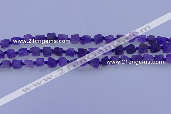 CNG5902 15.5 inches 4*6mm - 6*10mm nuggets rough amethyst beads