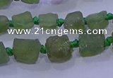 CNG5909 15.5 inches 4*6mm - 6*10mm nuggets rough green apatite beads