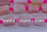 CNG5913 15.5 inches 4*6mm - 6*10mm nuggets rough pink opal beads