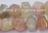 CNG5930 10*14mm - 13*18mm faceted nuggets rainbow moonstone beads