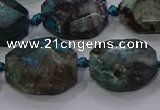 CNG5940 10*14mm - 12*16mm faceted freeform chrysocolla beads