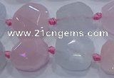 CNG5950 15.5 inches 10*12mm - 10*14mm faceted freeform morganite beads