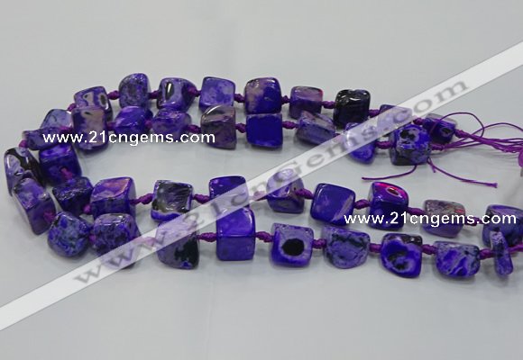 CNG6002 15.5 inches 12*16mm - 15*18mm nuggets agate beads