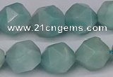 CNG6035 15.5 inches 12mm faceted nuggets amazonite beads